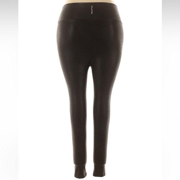 PELOTON Show Up Digital Foil High Waist Legging Full Length Black Plus Size XXL - Picture 4 of 8